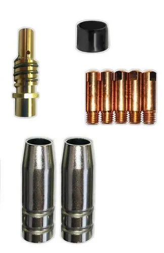 Verschleißteile MB14 MB15 TBI 140 Gasdüse, Düsenstock MIG/MAG 0,8 Stromdüse set9