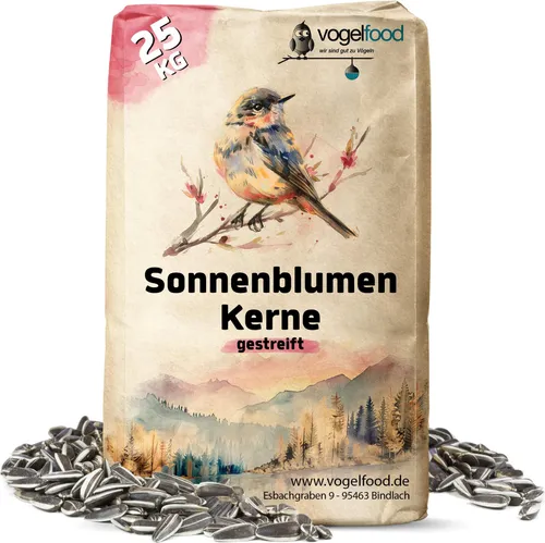 25kg Vogelfood Sonnenblumenkerne gestreift Ernte 2025 Vogelfutter