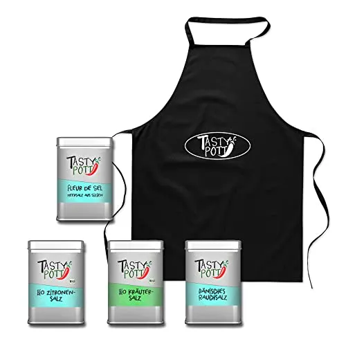 Tasty Pott Gewürz-Sets - Gewürze für jede Küche I Pfeffer I Salz I BBQ I Kräuter I Kräutermischungen I Gewürzdose I Gewürzmischungen I Geschenk I Geschenksets I Bio Gewürze I (Set 3 Salzige Sache)