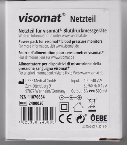 visomat Netzgerät für visomat Blutdruck-Messgeräte