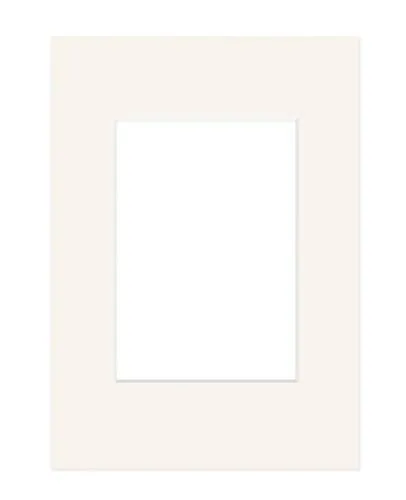 DEHA Design Passepartout Karton 21x29,7 cm (DIN A4) für Bilder im Format 13x18 cm, Elfenbein