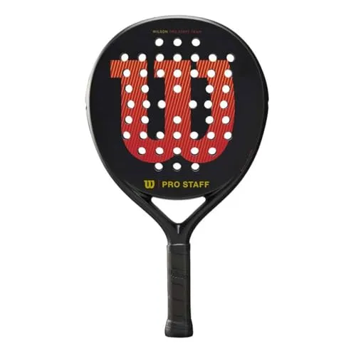 Wilson PRO Staff V2 Team Tennisschläger - Tennisschläger mit Sharp-Hole-Technologie für präzise Schlagkraft und Perimeter-Gewichtung für optimale Stabilität und Tragekomfort.