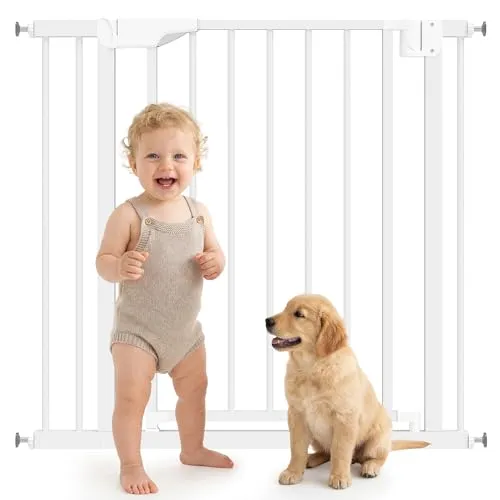 PawHut Treppenschutzgitter ohne Bohren 76-89 x 76 cm – Sicheres Türschutzgitter für Kinder und Haustiere