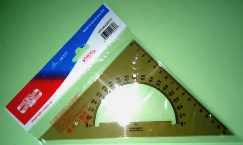 Geometrie-Dreieck mit gegenl. Winkelmesser und Markierpunkt 0 KOH-I-NOOR