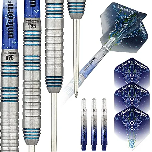 Produktbild Unicorn Unisex Dartpfeile T95 Core XL, blau, Typ 2, 95% Wolframstahl, 25 g