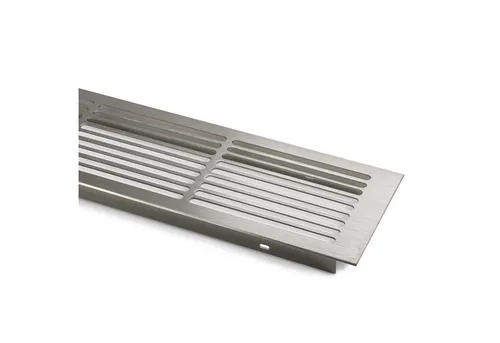 So-tech - 2er Pack - Lüftungsgitter Schlitzlochung Aluminium 500 X 86 Mm Edelstahloptik