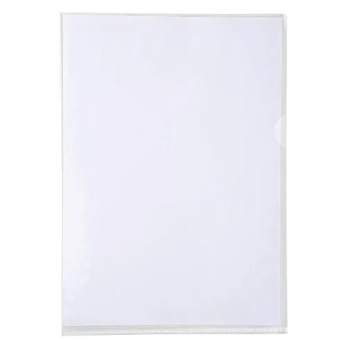 Exacompta 5950E 50er Pack Premium PVC-Kunststoff Aktenhüllen - Aktendeckel aus extra stabiler PVC-Folie, transparent und ideal für die mobile Organisation von Dokumenten im DIN A4 Format.