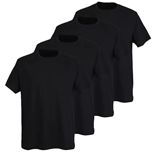 Götzburg Herren T-Shirts Rundhals | 2er Set in Schwarz - Hochwertige Götzburg Herren T-Shirts mit Rundhals-Ausschnitt, aus 100% Baumwolle. Ideal als Unterziehshirt, mit weichem Griff und ohne störende Innenetiketten für höchsten Tragekomfort.