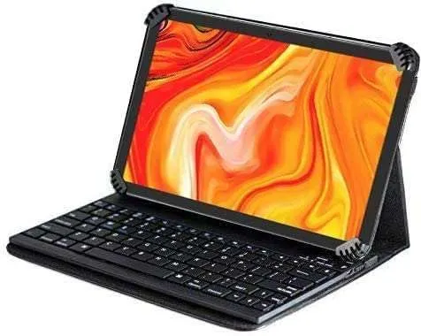 Navitech Schutzhülle mit Bluetooth-Tastatur, drehbar, kompatibel mit Samsung Galaxy Tab 3, 17,8 cm (7 Zoll), Schwarz