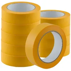 doitBau Kreppband Goldband 50mm - 24 Rollen für präzises Abkleben - Malerzubehör mit 24 Rollen (1200m) hochwertigem Goldband, ideal für präzises Abkleben und saubere Kanten bei Malerarbeiten.