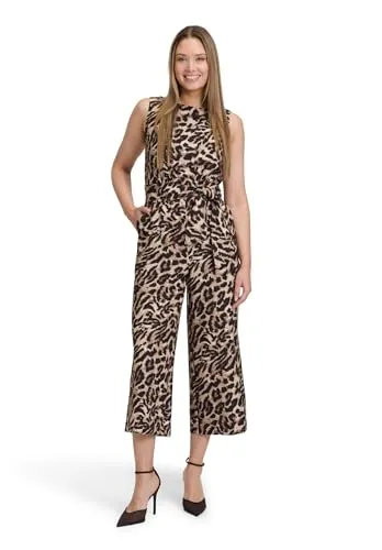 Betty Barclay Jumpsuit mit Rundhalsausschnitt in Black, Größe 44 - Damen Jumpsuit in Black, taillierter Schnitt für eine feminine Silhouette und bequemer Sitz dank Stretch-Anteil. Inklusive passendem Taillengürtel für moderne Linienführung.