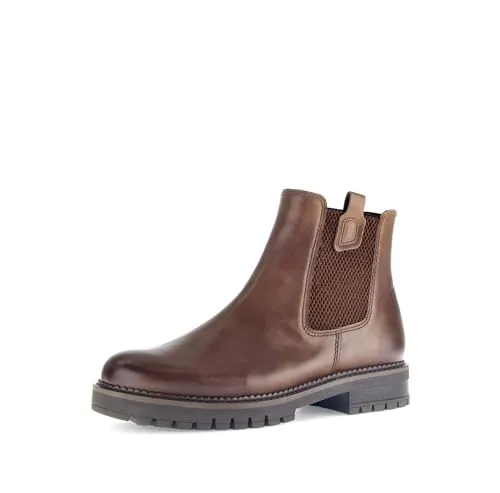 Gabor Damen Chelsea Boots - Komfortable Stiefeletten für den Übergang - Wanderschuhe mit komfortabler Mehrweite (H), ideal für langen Tragekomfort. Aus Glattleder mit Microfutter und praktischen Reißverschluss.