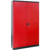 PROREGAL® Spind Stahlschrank Owl mit 4 Fachboden, Grau - Robuster Ganzstahl-Spind, pulverbeschichtet und bereits montiert. Ideal für Werkstätten, Lager und Zuhause mit 4 verstellbaren Fachböden und 5 Jahren Garantie.