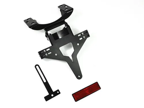 ZIEGER Kennzeichenhalter für Suzuki GSX-R 1000 BJ 2007-08 - Motorradzubehör, hochwertiger schwarzer Kennzeichenhalter mit modellspezifischer Adapterplatte und E-Zulassung für eine einfache Montage.