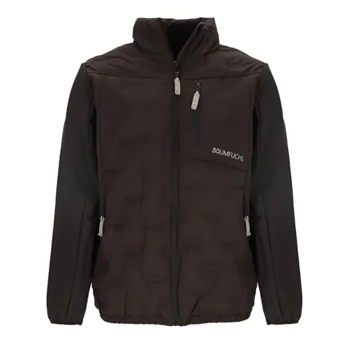 Baumfuchs Herren Steppjacke mit Stehkragen - Gesteppte Jacke mit Teilungsnähten in Dunkelbraun Größe XL