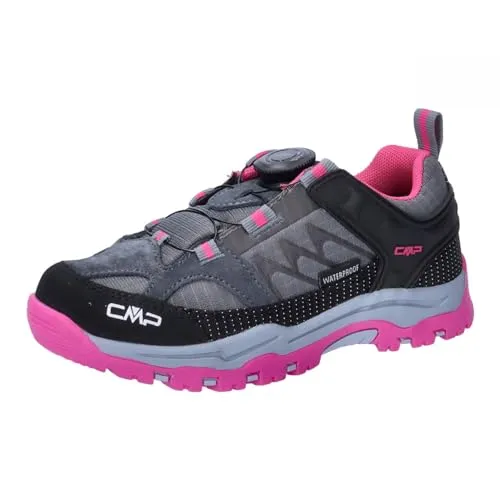 CMP Kids Kiruna Fitgo Trekking Shoes WP grey-fuxia (67UR) 35 - Wanderschuhe für Kinder mit innovativem FitGo-Verschlusssystem für einfaches An- und Ausziehen. Wasserdicht und mit hervorragendem Halt für Abenteuer in der Natur.
