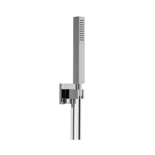 Herzbach Living Spa Wannenset 11.630221.2.01 - Brausegarnituren mit Konushalter und 1.250 mm Metallflex-Brauseschlauch für ein modernes Badeerlebnis in zeitlosem Chrom-Design.