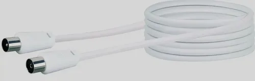Schwaiger KVK 50 IEC Anschlusskabel/Antennenkabel, weiß, 5m