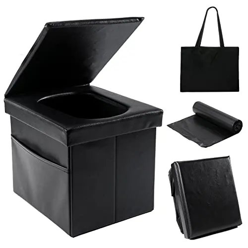 Campingtoilette Faltbar aus hochwertigem Leder