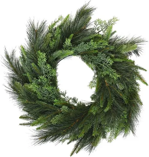 Kunstkranz Kunststoff SERTO Rund in grün von VIVANNO