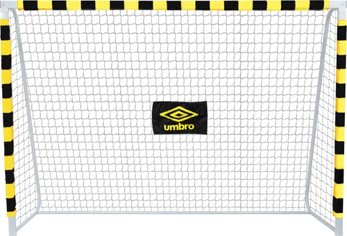 Umbro Fußballtor - Fussballtor 300 x 200 x 90 cm - Fußball Tor - Fussballtore für Garten Kinder und Erwachsene - Fussball Trainingszubehör für Innen und Außen - Metall - Schwarz/Gelb