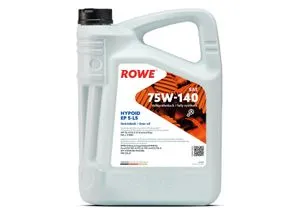 ROWE HIGHTEC HYPOID EP SAE 75W-140 S-LS Getriebeöl 5L - Vollsynthetisches Getriebeöl für manuelle Getriebe, speziell geeignet für BMW und Ford. Optimaler Schutz bei hohen Temperaturen und Belastungen.