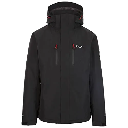 DLX Herren Oswarm-Male Rain JKT Jacke, Schwarz, S - Funktionsjacke für Herren aus hochwertigem Material, ideal für jede sportliche Aktivität und schützt optimal vor Regen.