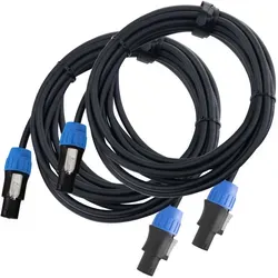 Pronomic pro-line BOXSP1-5 Lautsprecherkabel 5m 2er Set - HiFi-Kabel für professionelle Anwendungen, 2-Pol Speakon-kompatibel, 5 m lang und im praktischen 2er Set für besten Klang.