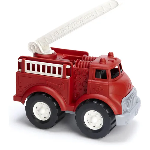 Green Toys Feuerwehrauto 8668585 - Robuster Fire Truck in Rot - Sonstiges: Ideal für kleine Kinderhände, aus 100% recyceltem Kunststoff, BPA-frei und spülmaschinenfest für einfache Reinigung.