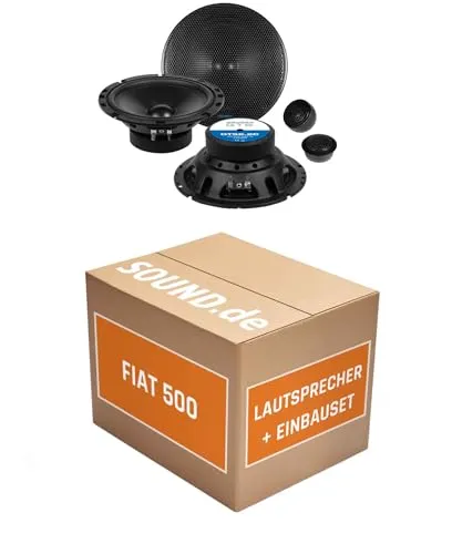 JUST SOUND best choice for caraudio Lautsprecher Boxen Einbaupaket für Crunch GTS kompatibel mit FIAT 500 L vorne | 2X Tief-Mitteltöner 2X Hochtöner 4X Frequenzweiche