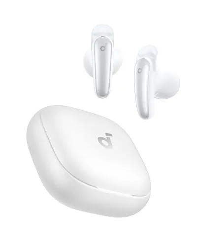 soundcore Liberty Buds by Anker, Semi-In-Ear-Design, Abnehmbare Ohrflügel, Adaptives Noise Cancelling in Echtzeit, Schnellladen, Kabellose Bluetooth Earbuds, Übersetzung, Bis zu 30h Wiedergabe