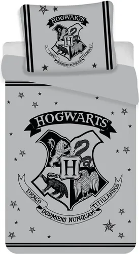 BrandMac Harry Potter Bettwäsche-Set 135x200cm - Bettbezüge für Kinder aus 100% Baumwolle, atmungsaktiv und temperaturregulierend. Hochwertiger Druck und starke Farben, ideal als Geschenk für kleine Harry Potter-Fans.