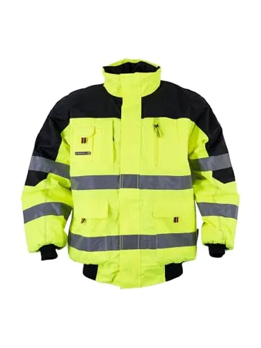 Terratrend Job 4629-S-9000 Herren Pilotenjacke in Gelb, Größe S - Robuste Pilotenjacke mit reflektierenden 3M-Streifen für erhöhte Sichtbarkeit, aus 100% Polyester für angenehmen Tragekomfort.
