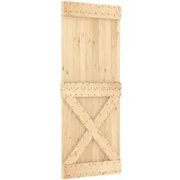 vidaXL Tür NARVIK 80 x 210 cm aus Massivkiefer in beige von vidaXL