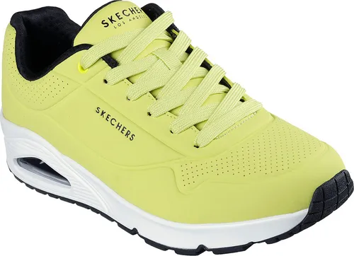 Skechers Mens Sport Casual UNO STAND ON AIR Sneaker 52458 NYLM Neon Yellow/Lime, Schuhgröße: 45 EU - Sneaker für Herren mit gepolsterter Air-Cooled Memory Foam Innensohle und Sichtbarer Skech-Air Luftkissen-Dämpfung für optimalen Komfort und lässigen Streetstyle.