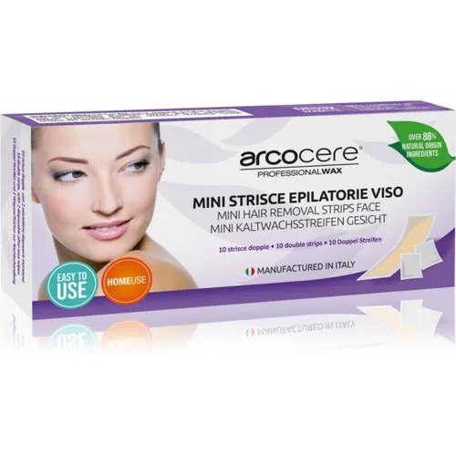 Arcocere Professional Wax Enthaarungsstreifen mit Wachs für das Gesicht 10 St.