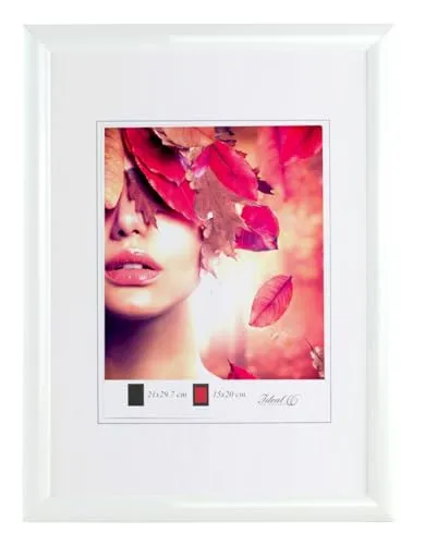 IDEAL TREND Moderner Bilderrahmen mit echtem Glas für wertvolle Erinnerungen Bilder Foto Rahmen mit abgerundetem Profil: Farbe: Weiß | Format: 20x30
