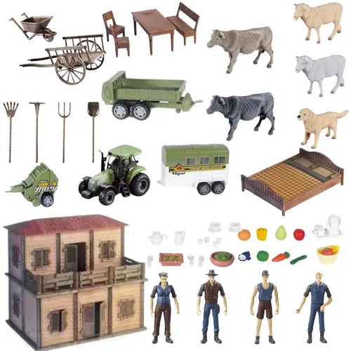 BIG FARM, NUTZTIERE, BAUERNMAID, ZUBEHÖR, GROSSES SET