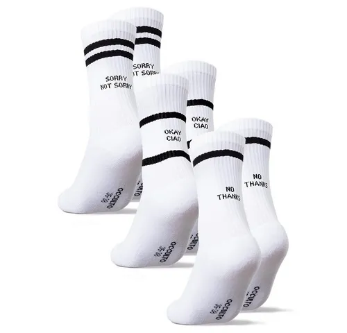 OCCULTO Tennissocken Damen & Herren Statement Tennis Socken 3er Pack (Modell: Leo) (3-Paar)