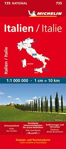 Michelin Italien: Straßen- und Tourismuskarte; Auflage 2023 (MICHELIN Nationalkarten)
