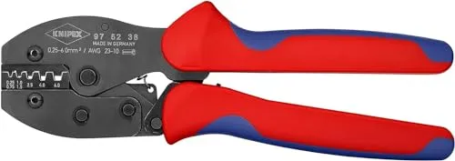 Knipex PRECIFORCE 97 52 38 Crimpzange - Crimpwerkzeuge für lötfreie Verbindungen, hohe Crimpqualität dank Präzisionseinsätzen und ergonomischem Design für ermüdungsfreies Arbeiten.