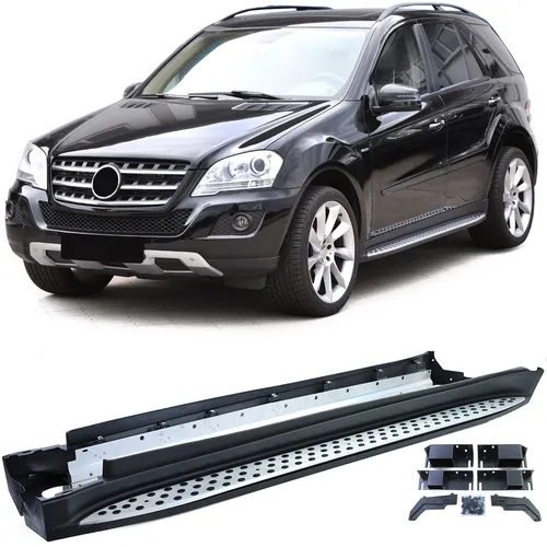 Alu Trittbretter Schweller OE Optik mit ABE für Mercedes ML W164 M Klasse 05-11