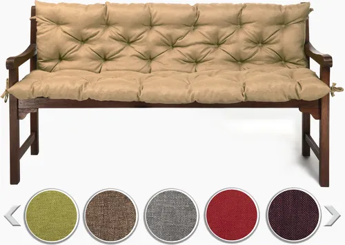 sunnypillow Bankauflage für Gartenbank in beige von sunnypillow