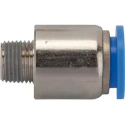 RIEGLER 109176-208.018-6 Gerade Steckverschraubung »Blaue Serie«, rund, R 1/8 außen Ø 6 mm, 1Stk