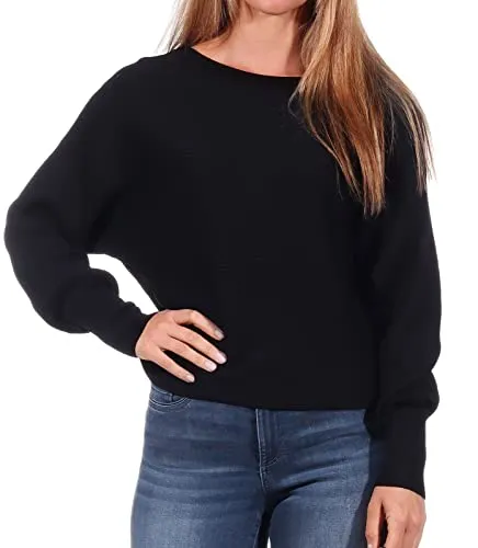 ONLY Damen Kurzer Strickpullover ONLADALINE - Stylischer Pullover für Damen mit Rundhalsausschnitt und weiten Armen, perfekt für lässige Outfits.