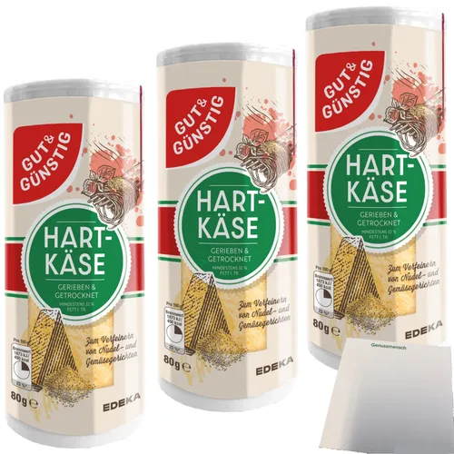 Gut&Günstig geriebener Hartkäse 32% Fett, 3x80g