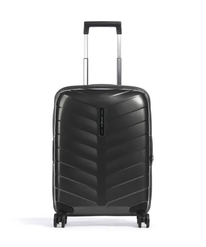 Samsonite Reisekoffer Attrix Spinner, anthrazit - Handgepäck Trolley mit 38-44 Litern, TSA-Zahlenschloss und innovativem, leichten Roxkin Material. Ideal für stressfreies Reisen und umweltfreundlich, da Innenfutter aus recycelten PET-Flaschen.