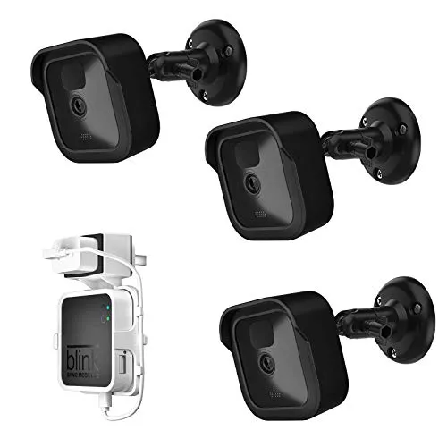 Blink Outdoor-Kamera Halterung 3er Pack - TV-Wand- & Deckenhalterungen mit wetterfester Schutzabdeckung und 360°-Drehbarkeit für einfache Installation und langfristige Nutzung.