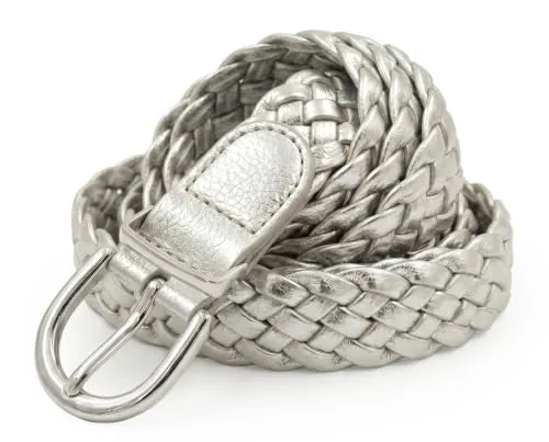 styleBREAKER schmaler Flechtgürtel (1-St) in silber von styleBREAKER