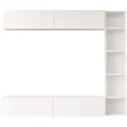 Moderne Wohnwand Rebecca Mobili Kadab 143,5x169x26 von MOBILI REBECCA